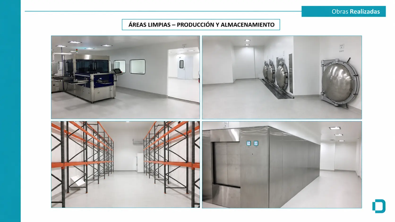 Áreas limpias, producción y almacenamiento